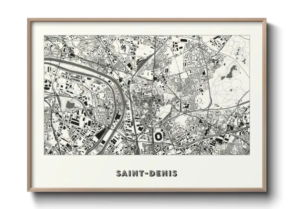 Une affiche de carte sur Saint-Denis