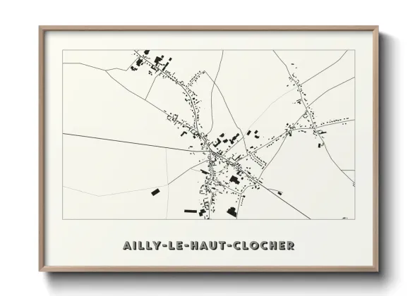 Une affiche de carte sur Ailly-le-Haut-Clocher