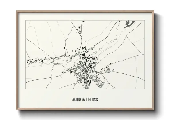 Une affiche de carte sur Airaines