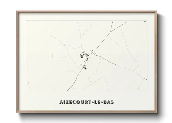 Une affiche de carte sur Aizecourt-le-Bas