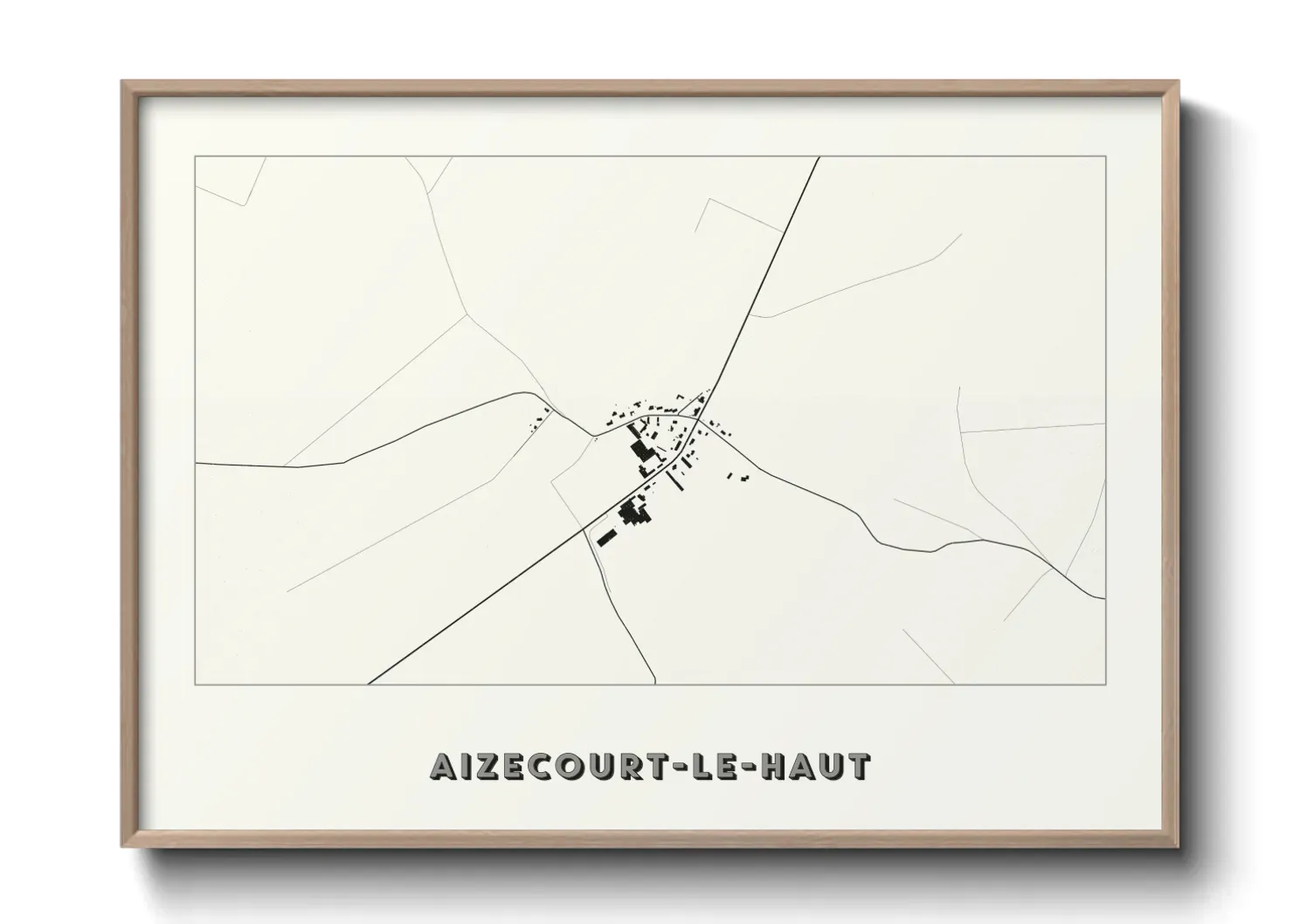 Un poster carteAizecourt-le-Haut