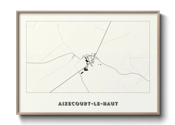 Une affiche de carte sur Aizecourt-le-Haut