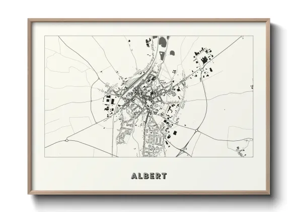 Une affiche de carte sur Albert