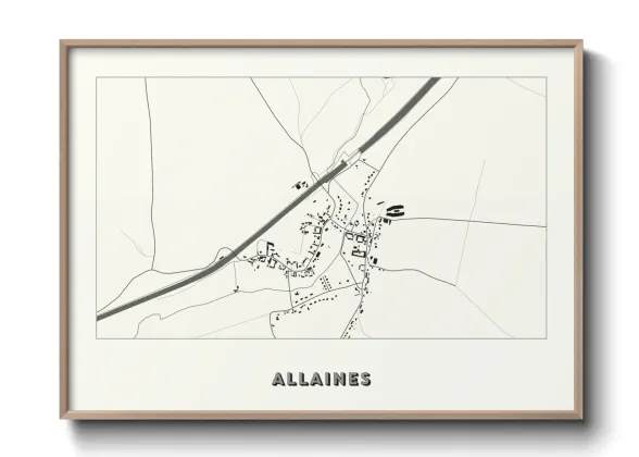 Une affiche de carte sur Allaines