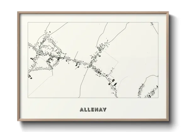 Une affiche de carte sur Allenay