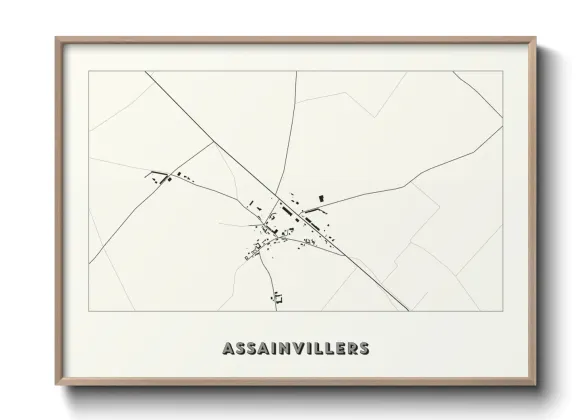 Une affiche de carte sur Assainvillers