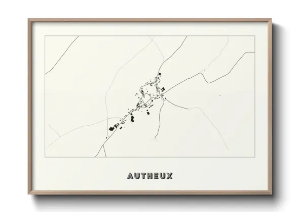 Une affiche de carte sur Autheux