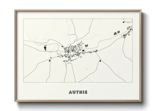 Une affiche de carte sur Authie