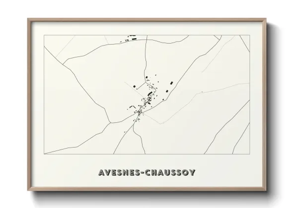 Une affiche de carte sur Avesnes-Chaussoy