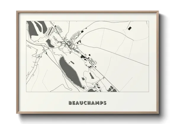 Une affiche de carte sur Beauchamps