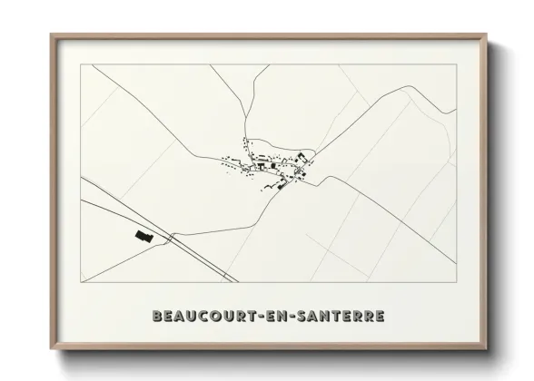 Une affiche de carte sur Beaucourt-en-Santerre