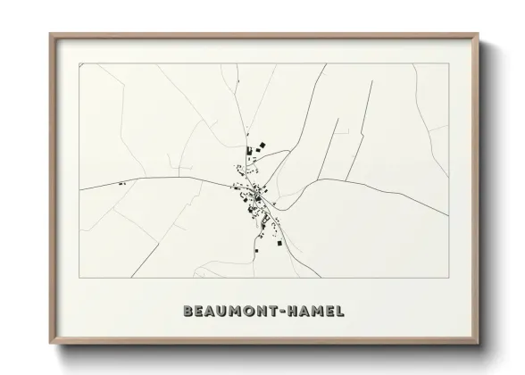 Une affiche de carte sur Beaumont-Hamel