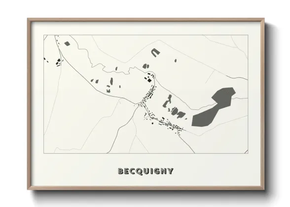 Une affiche de carte sur Becquigny