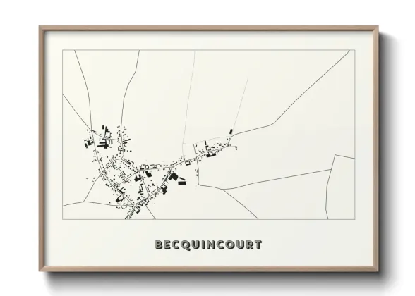 Une affiche de carte sur Becquincourt