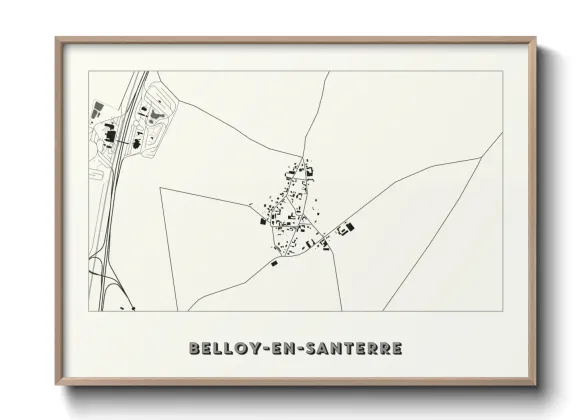 Une affiche de carte sur Belloy-en-Santerre