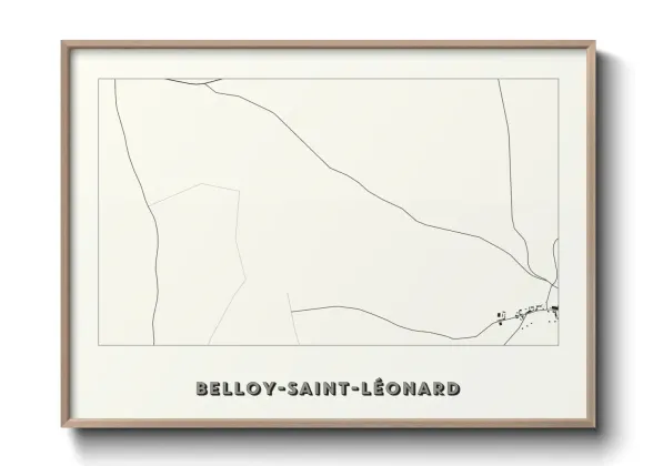 Une affiche de carte sur Belloy-Saint-Léonard