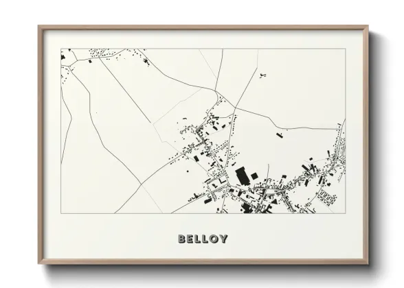 Une affiche de carte sur Belloy