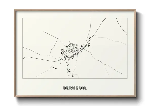 Une affiche de carte sur Berneuil