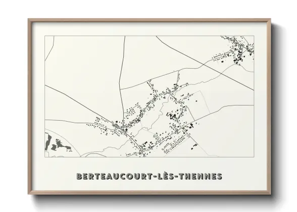 Une affiche de carte sur Berteaucourt-lès-Thennes