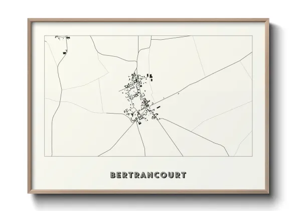 Une affiche de carte sur Bertrancourt