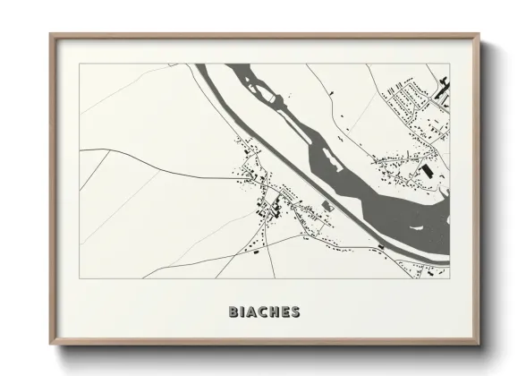 Une affiche de carte sur Biaches