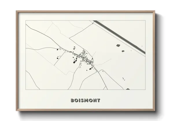 Une affiche de carte sur Boismont