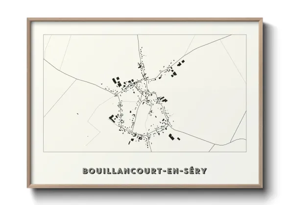 Une affiche de carte sur Bouillancourt-en-Séry