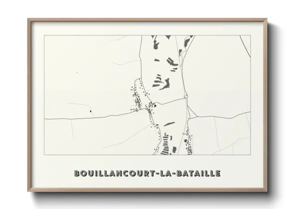 Une affiche de carte sur Bouillancourt-la-Bataille