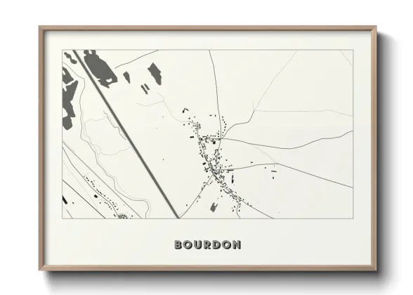 Une affiche de carte sur Bourdon