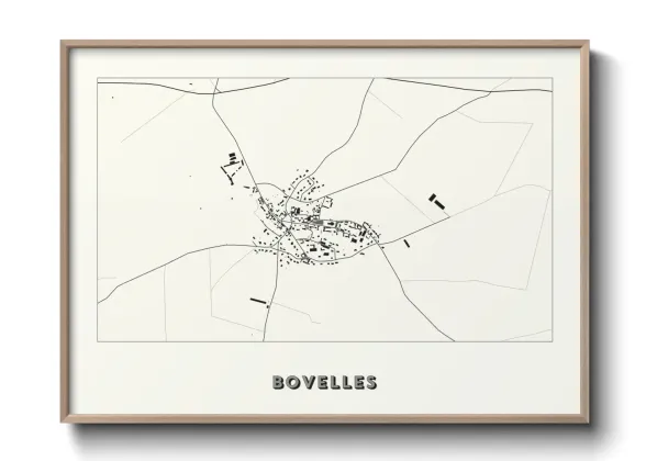 Une affiche de carte sur Bovelles