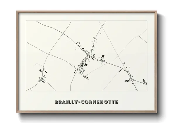 Une affiche de carte sur Brailly-Cornehotte