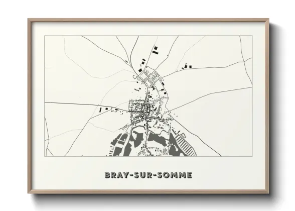 Une affiche de carte sur Bray-sur-Somme