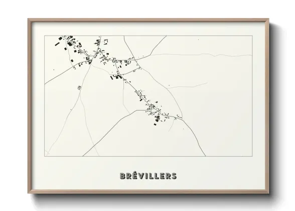 Une affiche de carte sur Brévillers