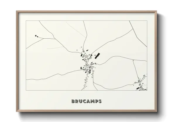 Une affiche de carte sur Brucamps