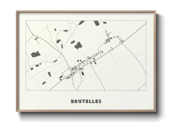 Une affiche de carte sur Brutelles