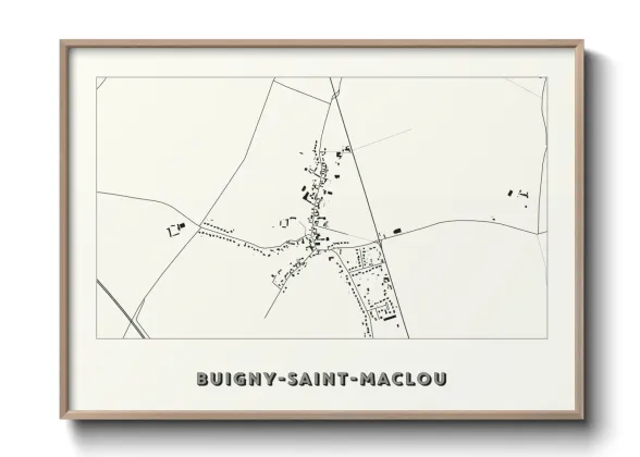 Une affiche de carte sur Buigny-Saint-Maclou