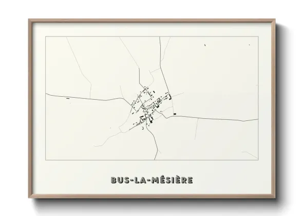 Une affiche de carte sur Bus-la-Mésière