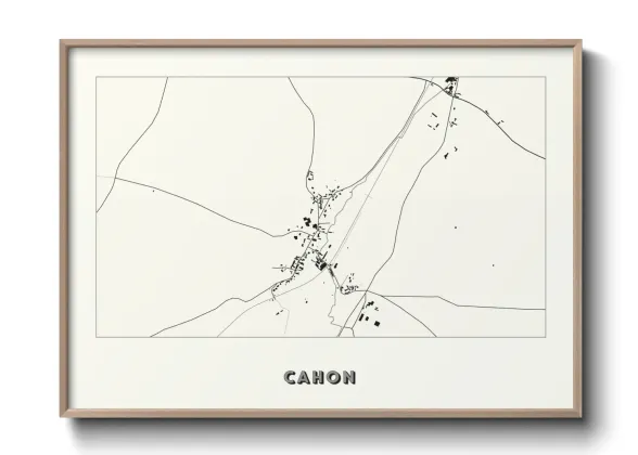 Une affiche de carte sur Cahon