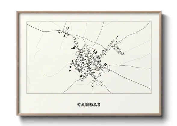 Une affiche de carte sur Candas