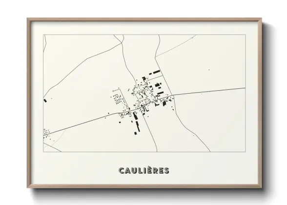 Une affiche de carte sur Caulières