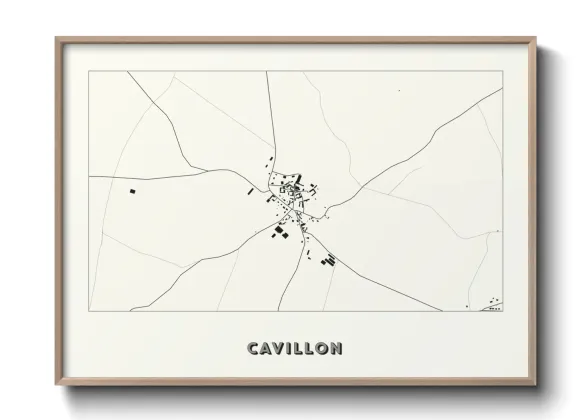 Une affiche de carte sur Cavillon