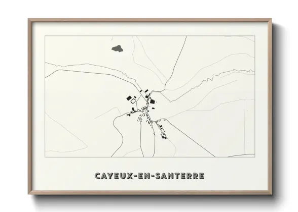 Une affiche de carte sur Cayeux-en-Santerre