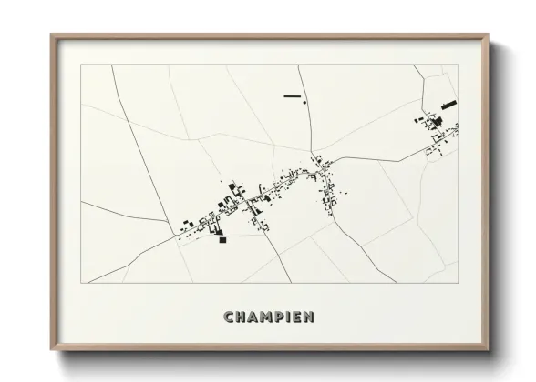 Une affiche de carte sur Champien