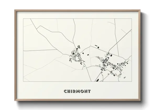 Une affiche de carte sur Chirmont