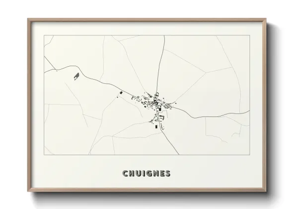 Une affiche de carte sur Chuignes