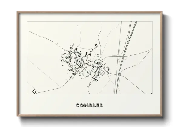 Une affiche de carte sur Combles