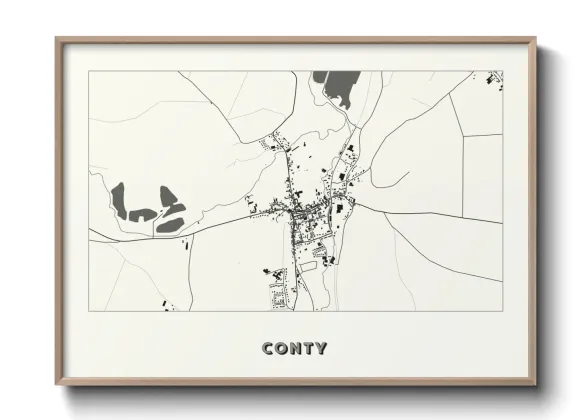 Une affiche de carte sur Conty