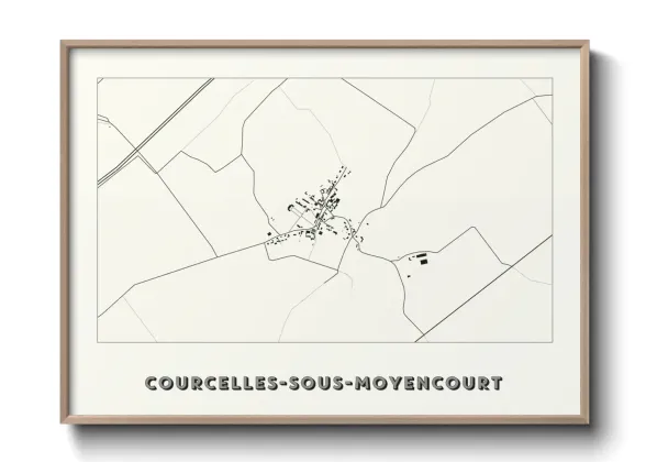 Une affiche de carte sur Courcelles-sous-Moyencourt