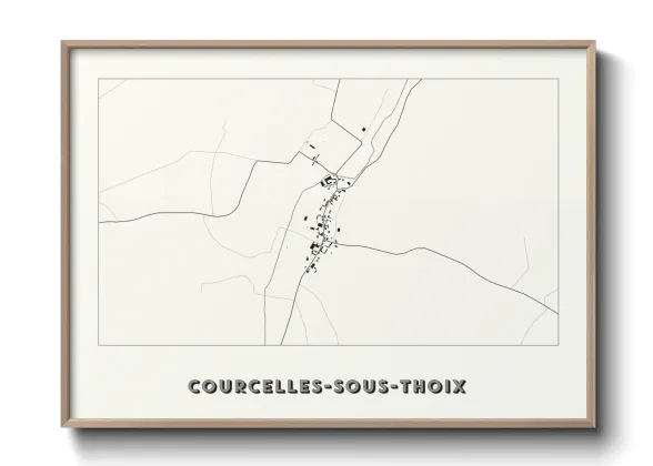 Une affiche de carte sur Courcelles-sous-Thoix