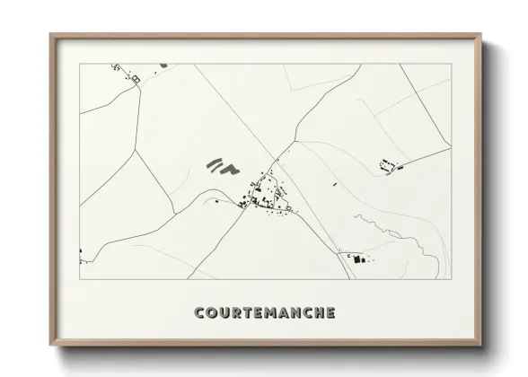 Une affiche de carte sur Courtemanche